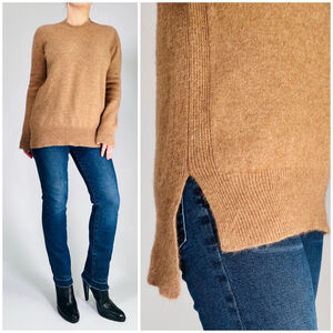 Sandro PARIS Womans Sweater Italy Size 1 100% Camel Tan Brown